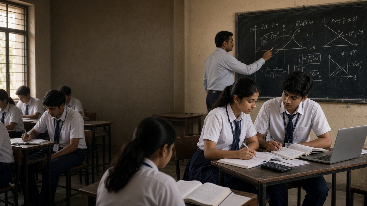 Junior College students in class at SLR Education